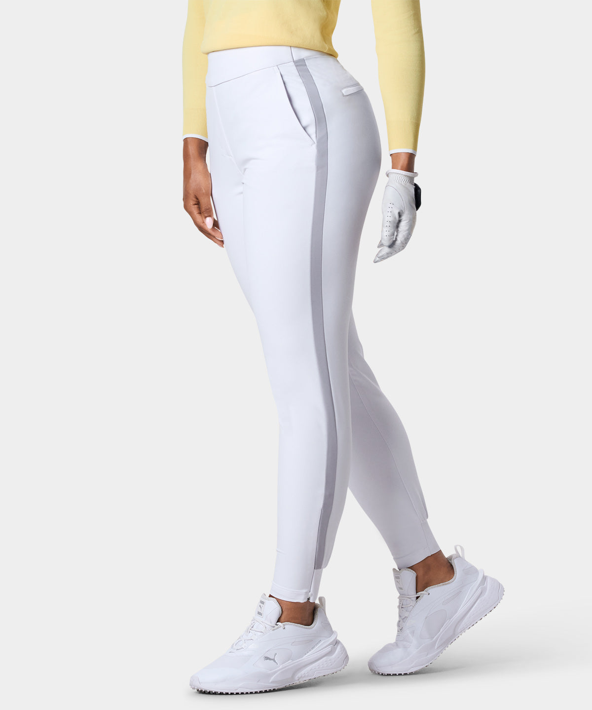 Nora White Flex Trouser