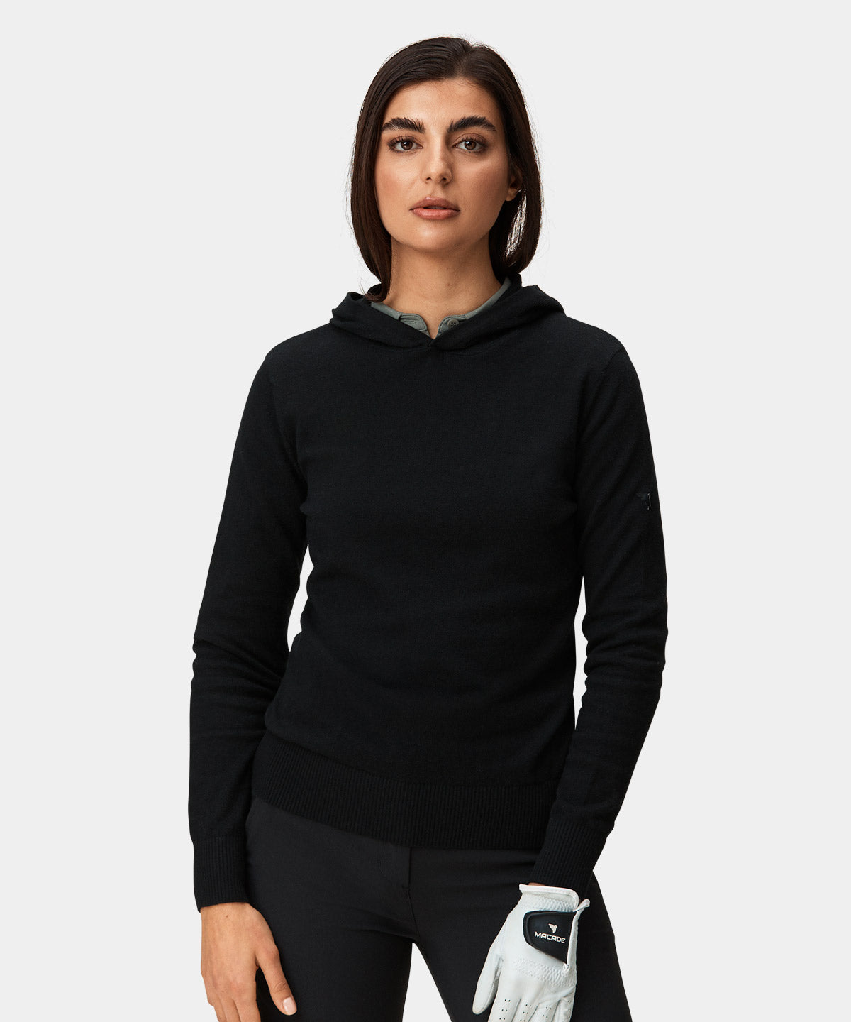 Black Tech Knit Hoodie