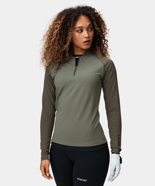 Pine Green Tech Bomber Zip