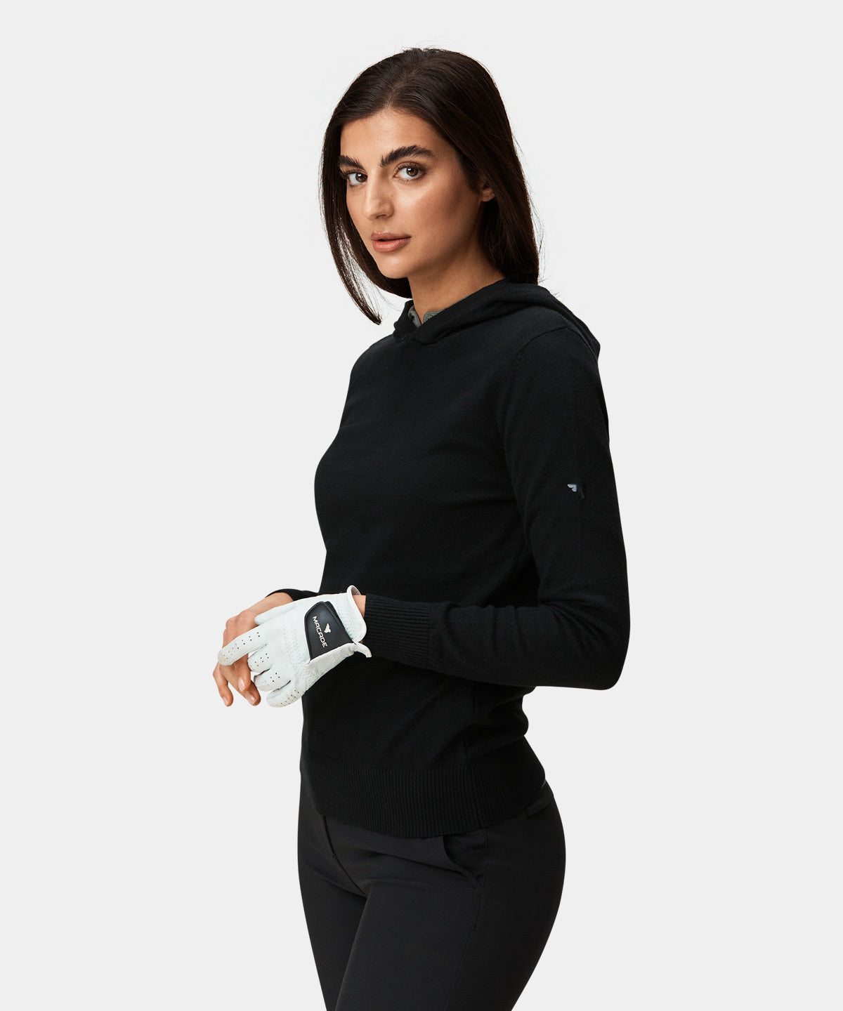 Black Tech Knit Hoodie