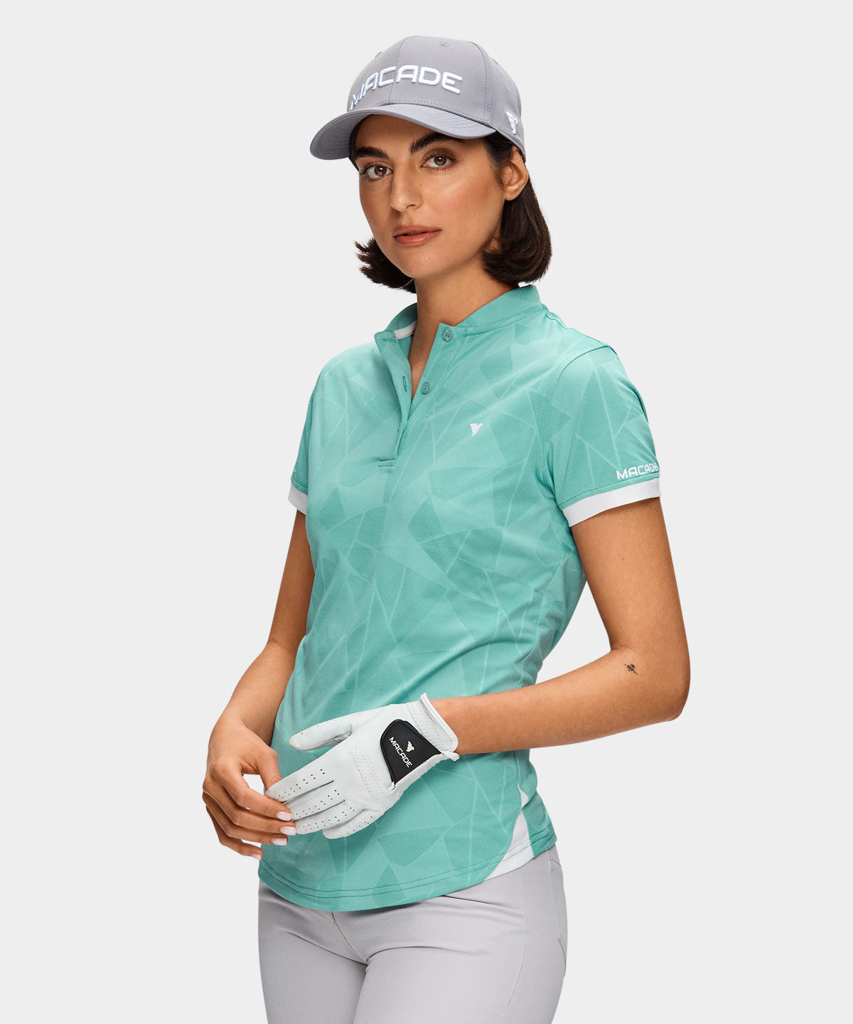 Teal Geo Air Bomber Shirt