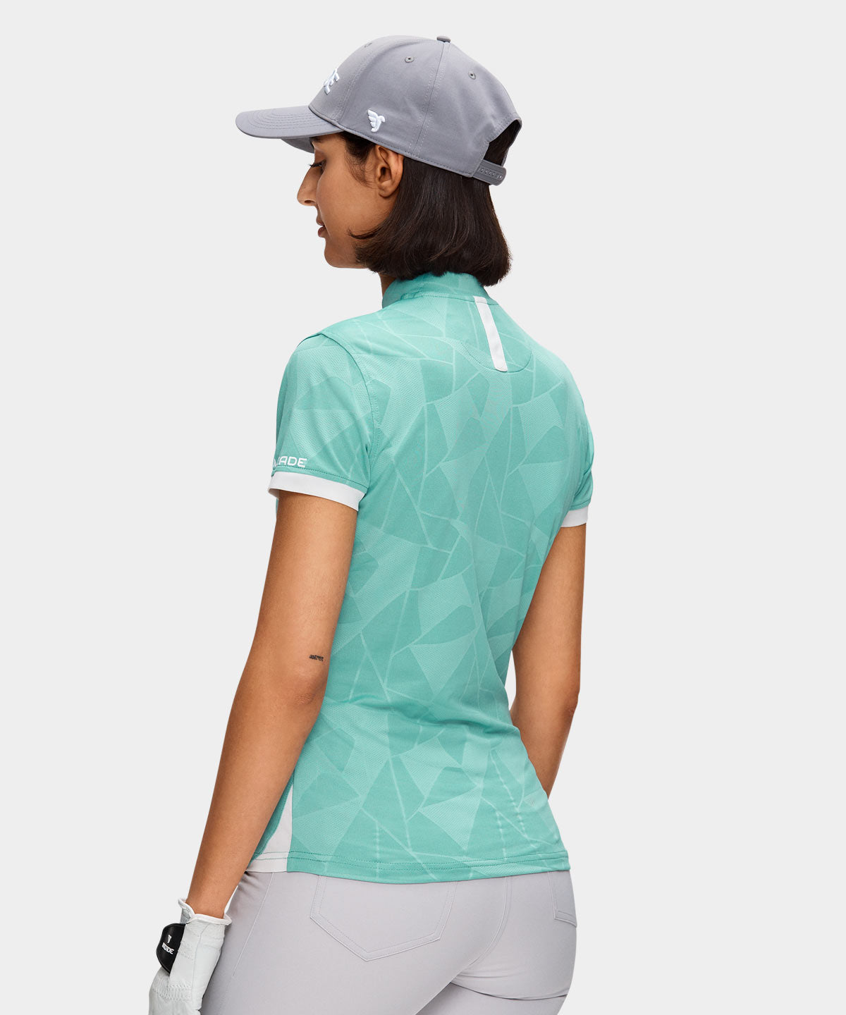 Teal Geo Air Bomber Shirt