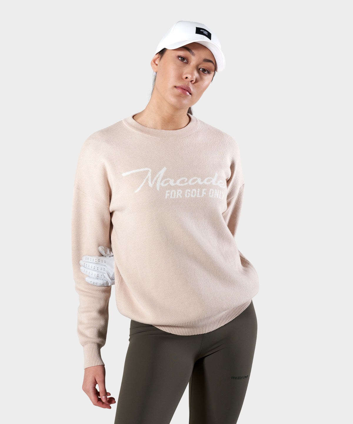 Ivory Oversized Combed Sweater