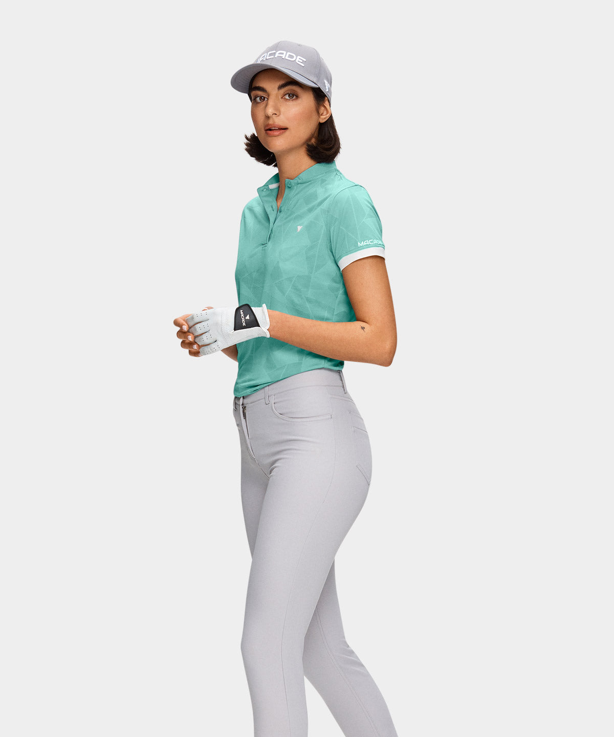 Teal Geo Air Bomber Shirt