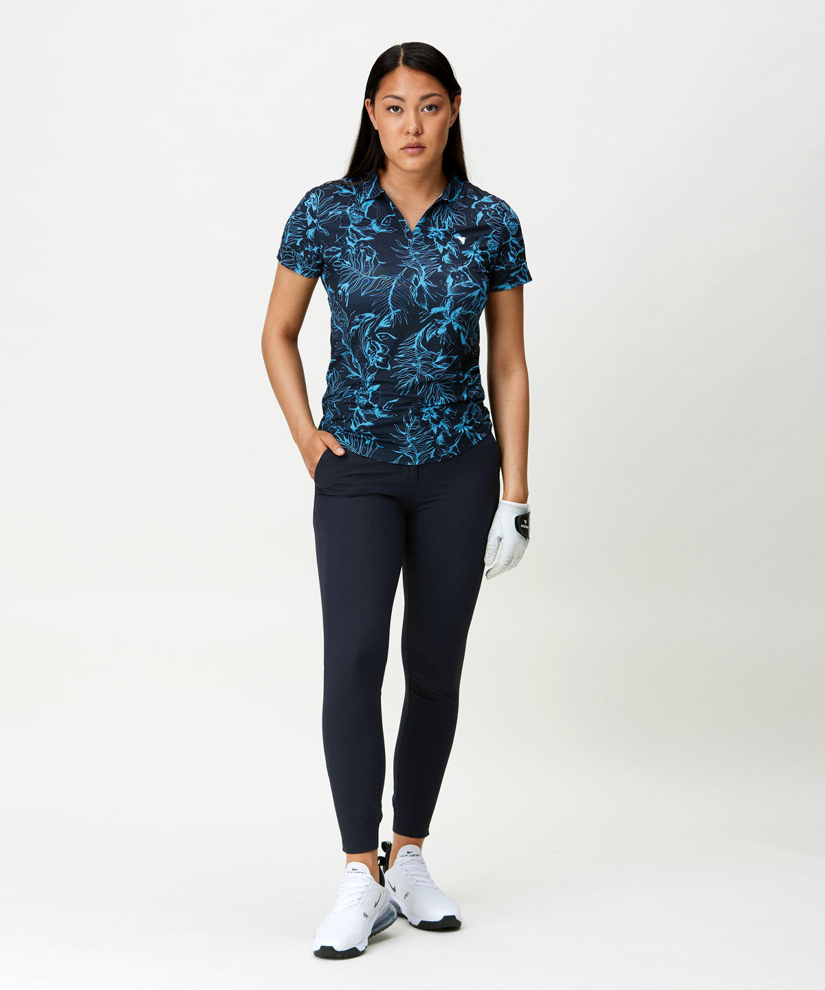 Dark Blue Floral Players Shirt