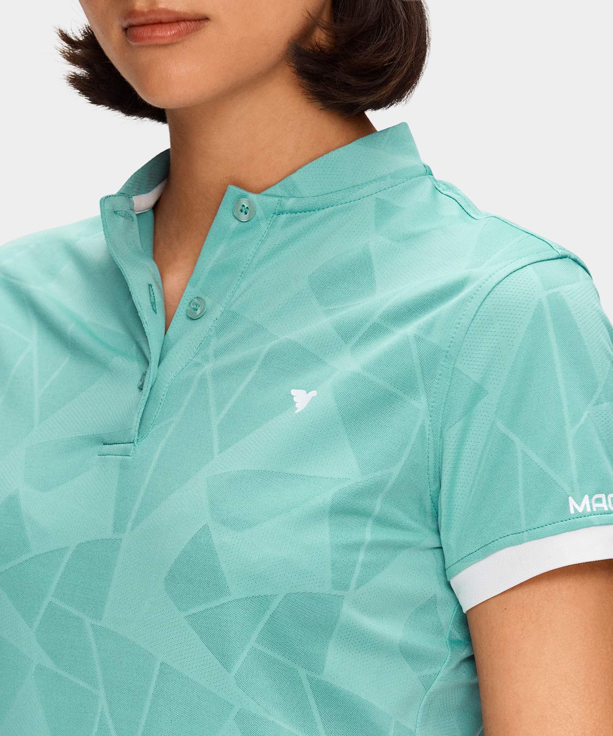 Teal Geo Air Bomber Shirt