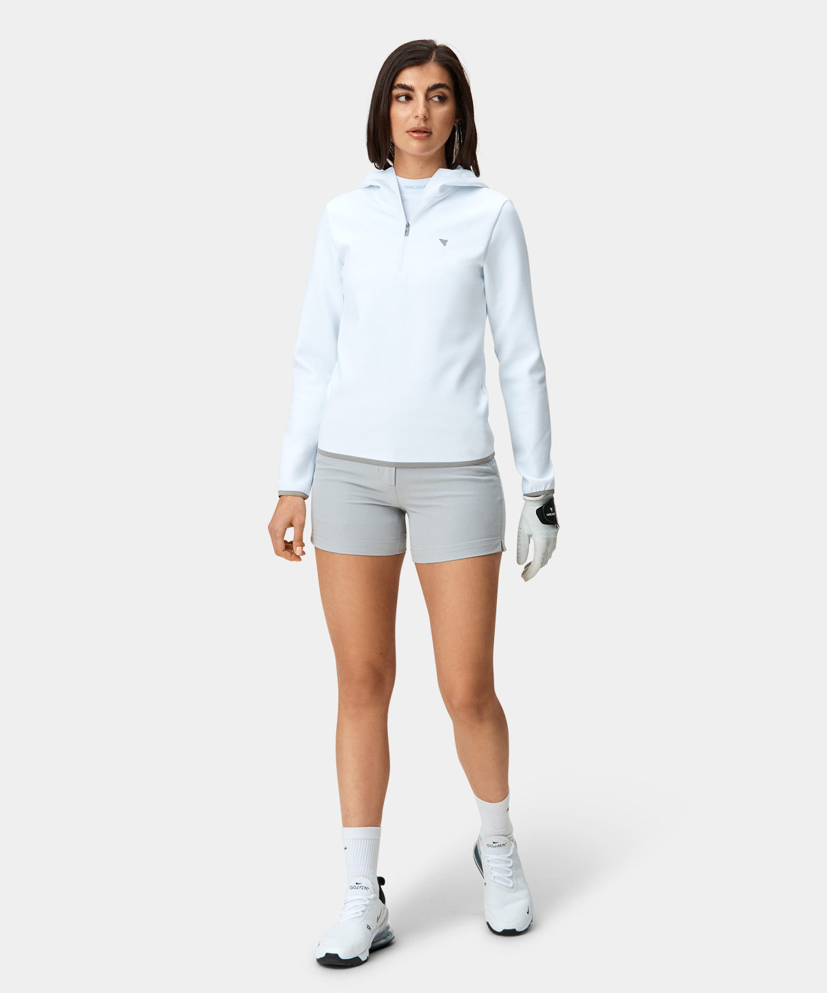White Therma Hoodie Zip L