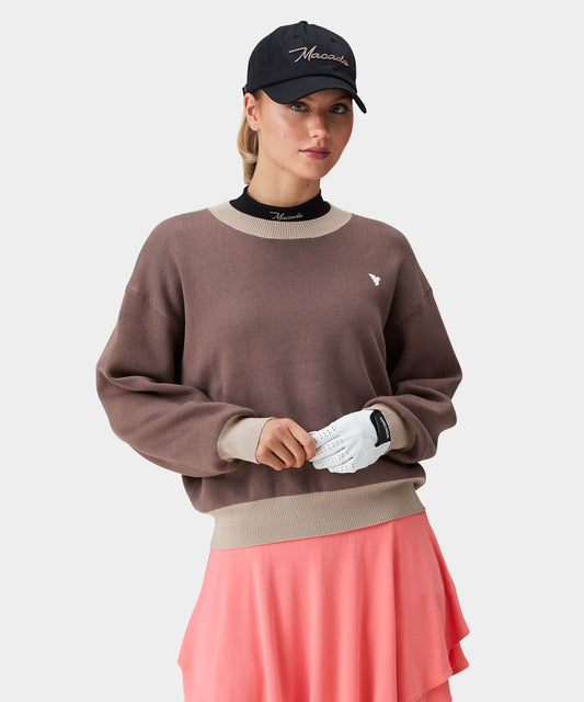 Taupe Oversized Knit Pullover