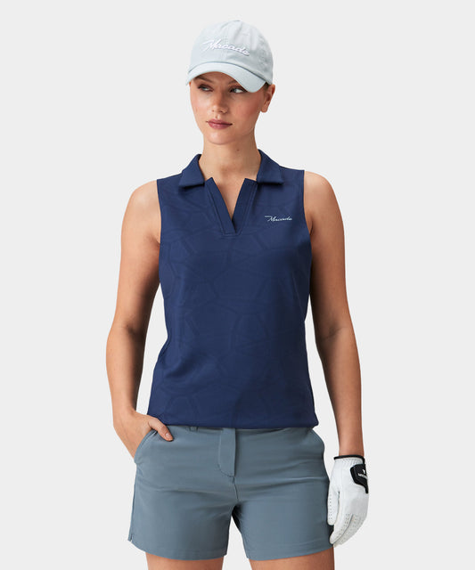 Dark Blue Tech Sleeveless Shirt