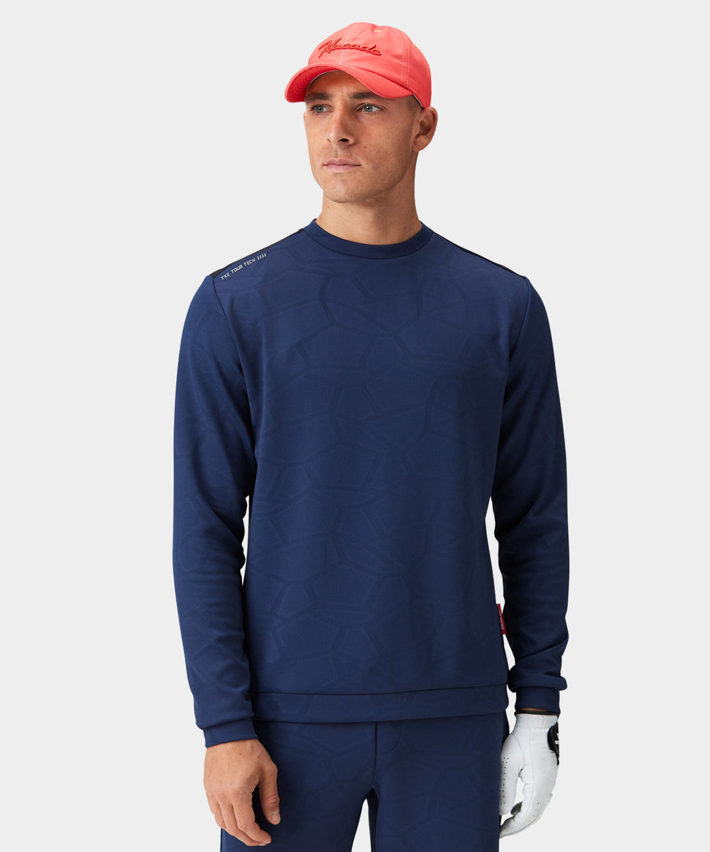 Navy Hybrid Tech Sweatshirt