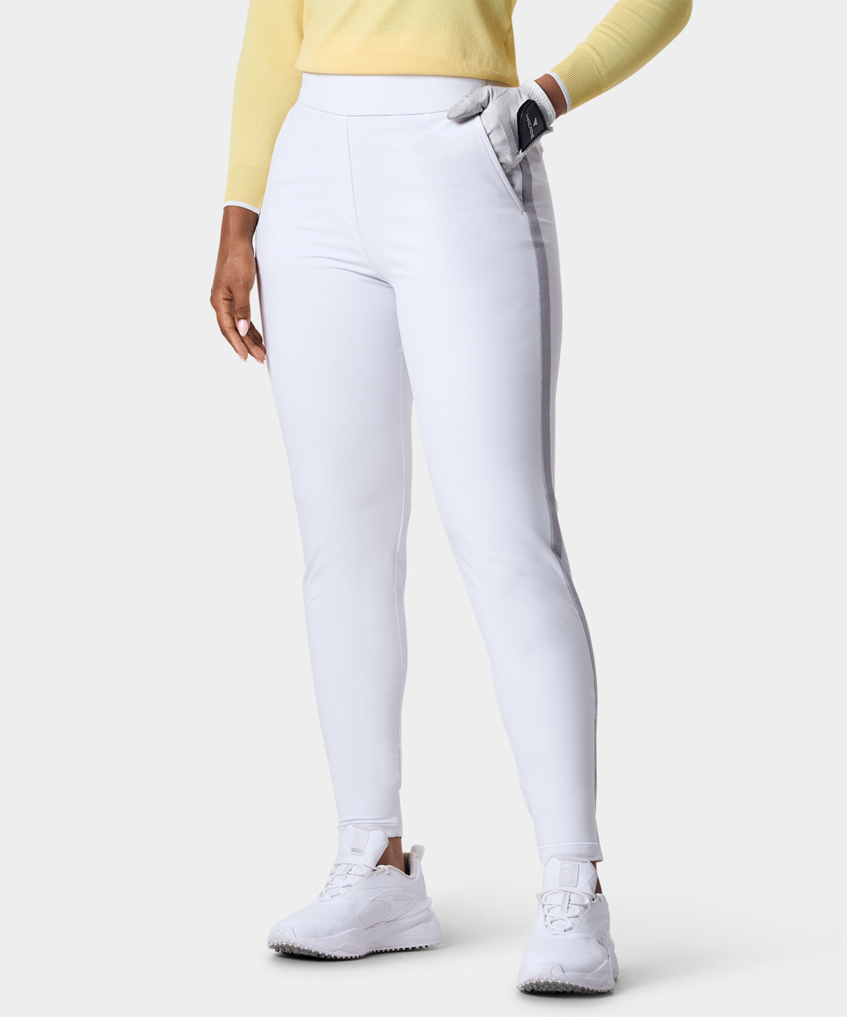 Nora White Flex Trouser