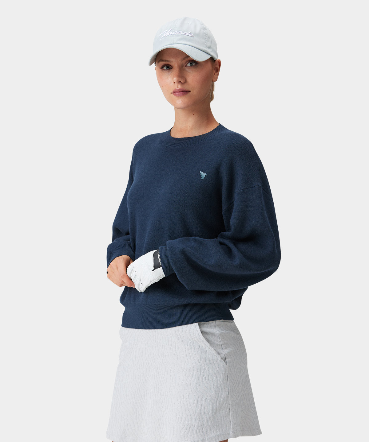 Navy Oversized Knit Pullover