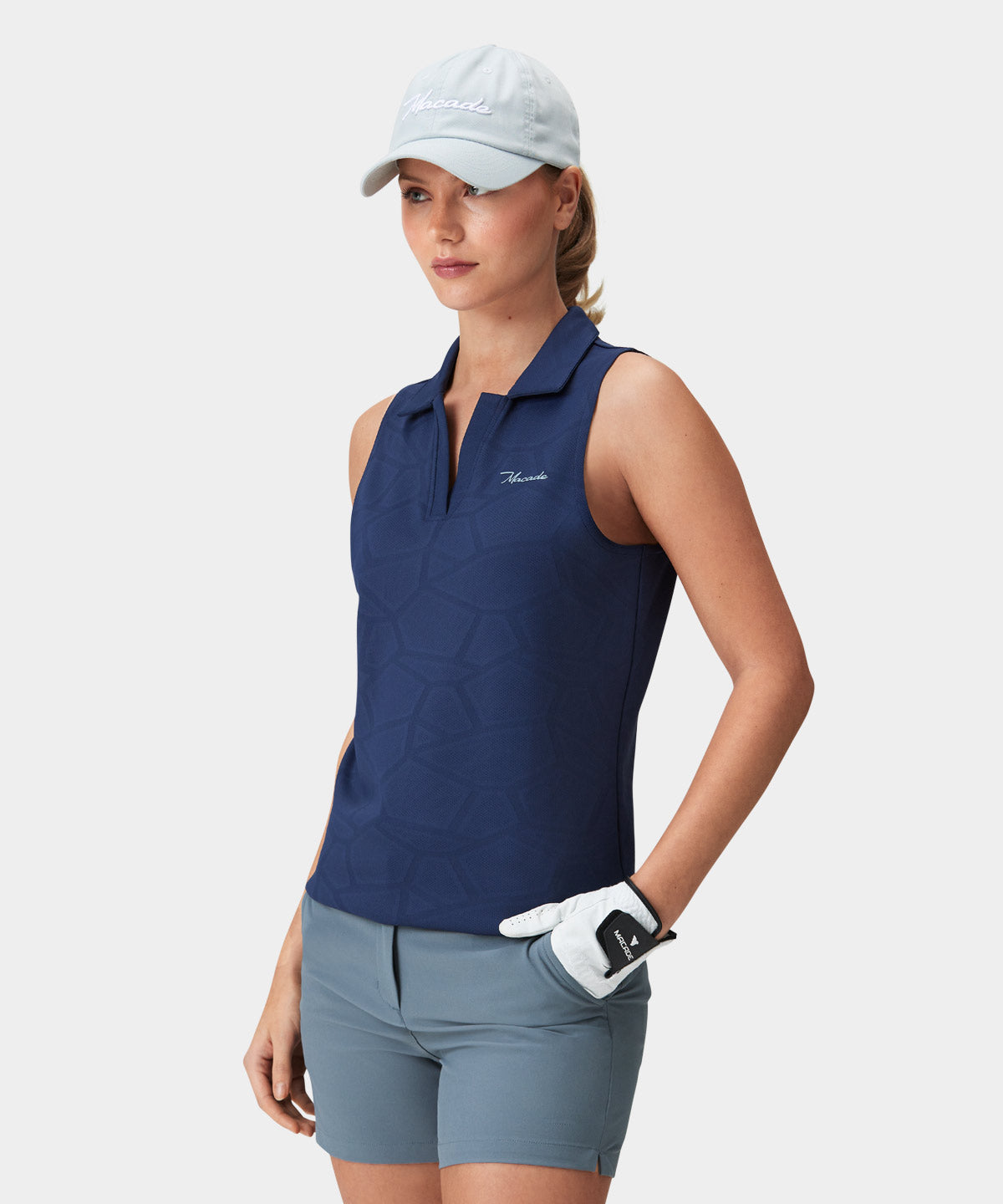 Dark Blue Tech Sleeveless Shirt