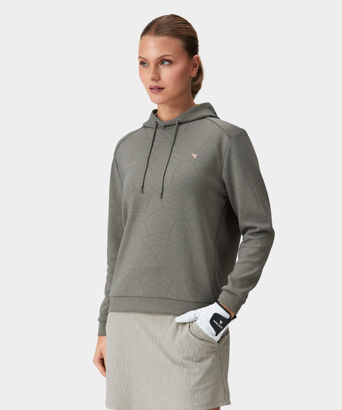 Olive Tech Cropped Hoodie
