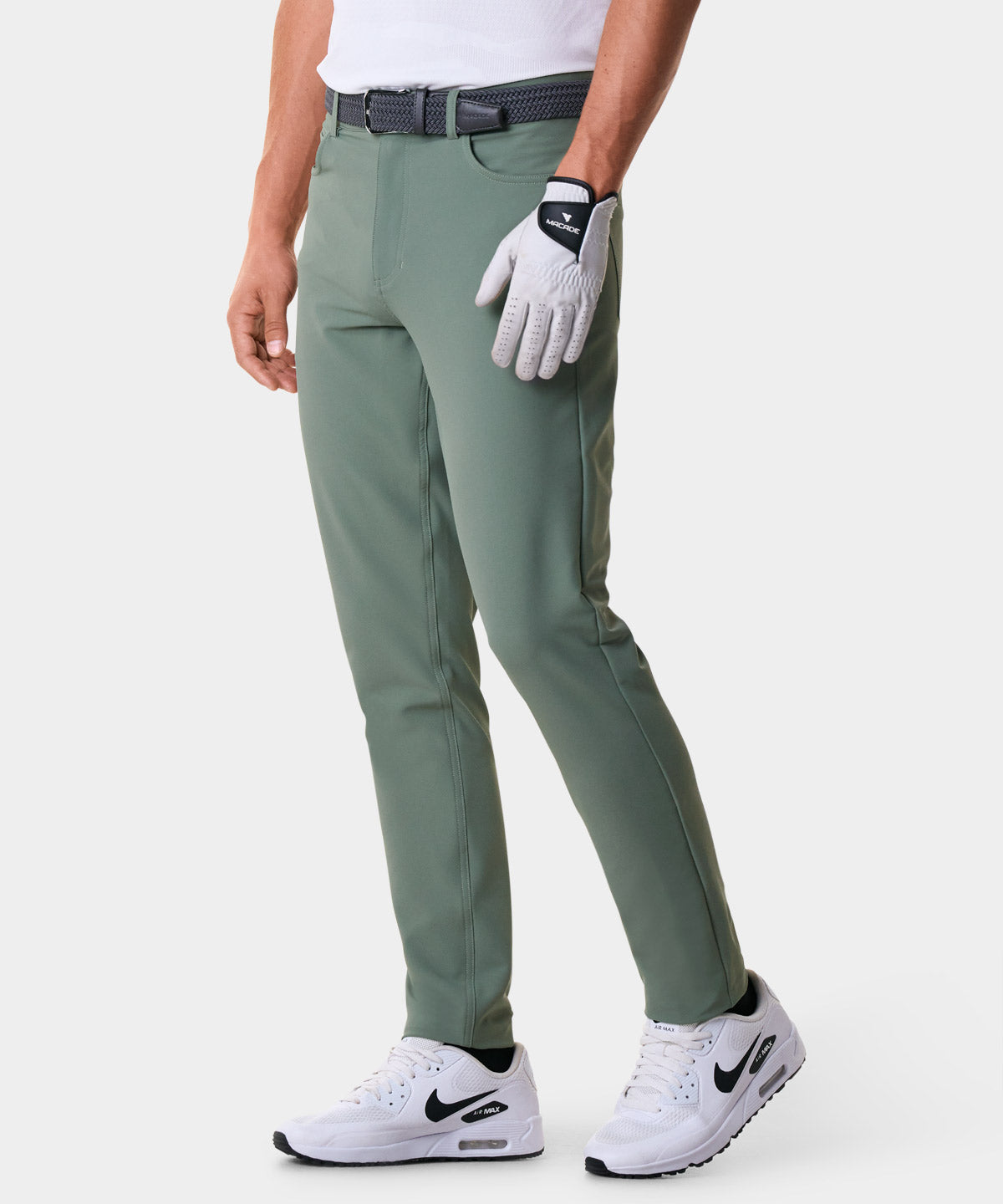 Travis Basil Green Stretch Trouser