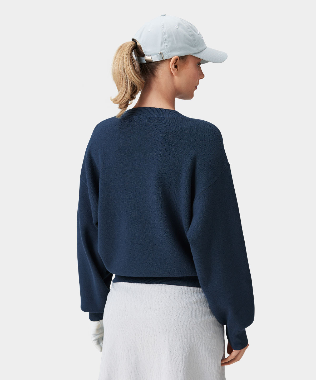 Navy Oversized Knit Pullover