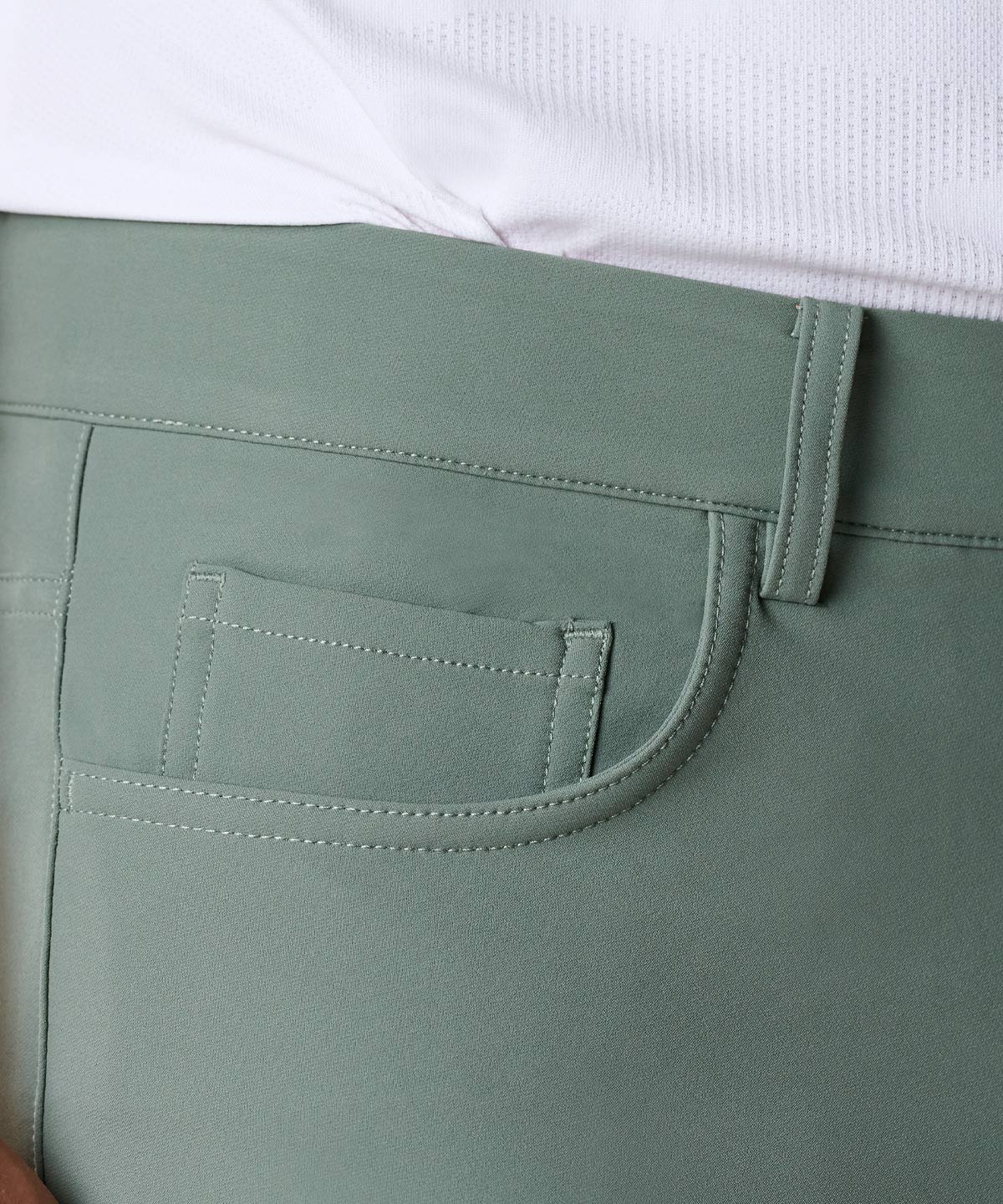 Travis Basil Green Stretch Trouser