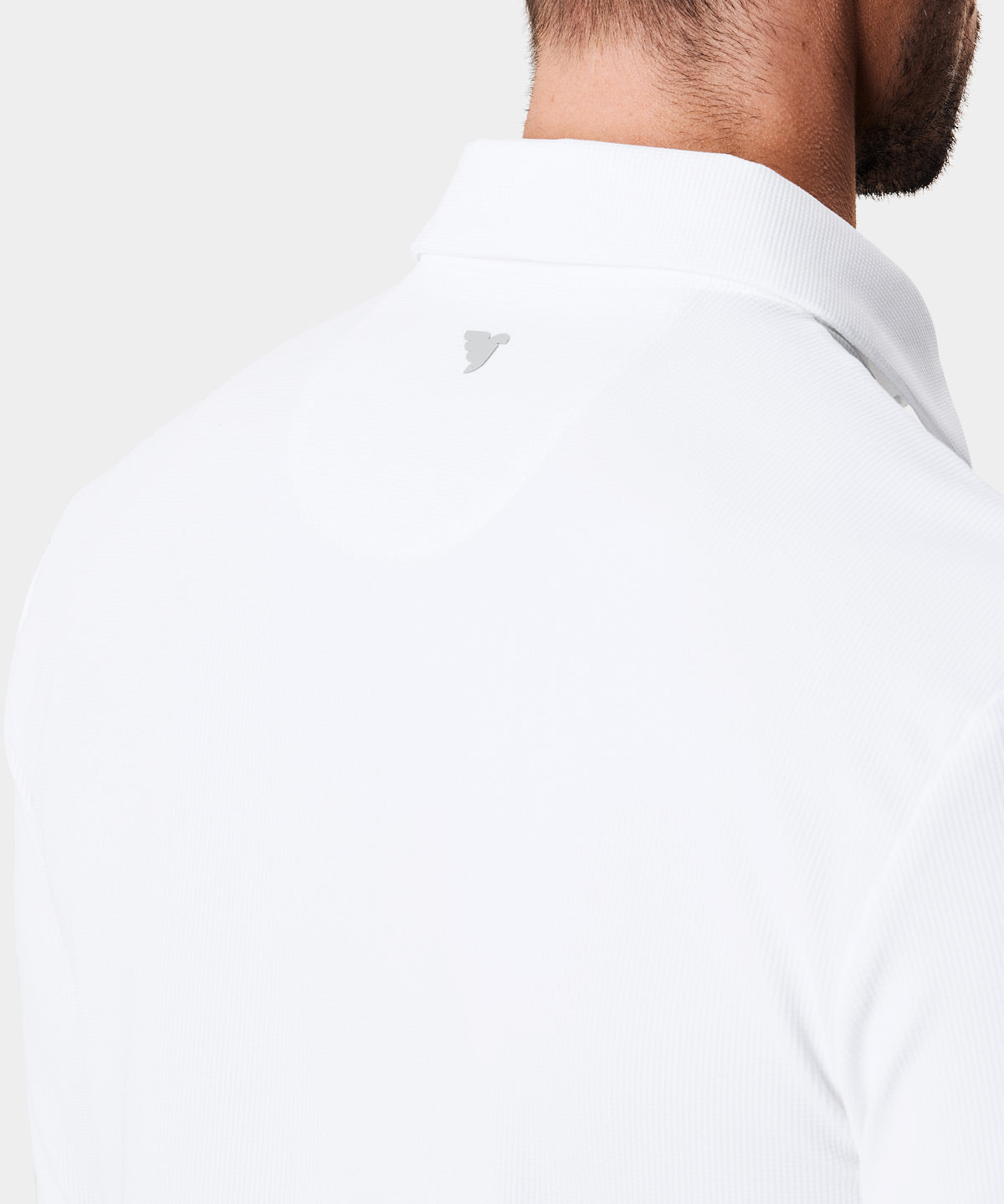 White Long Sleeve Polo Shirt