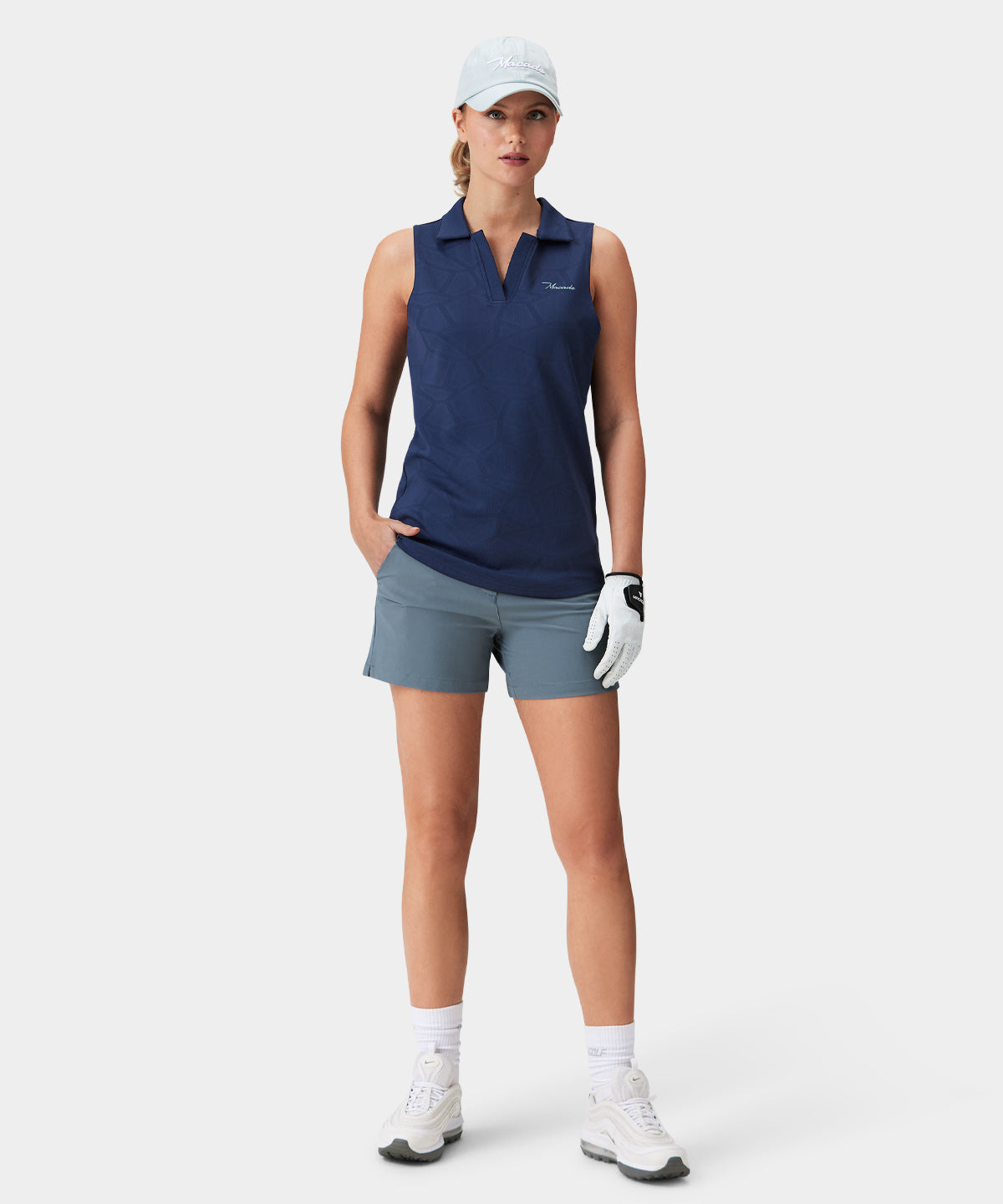 Dark Blue Tech Sleeveless Shirt