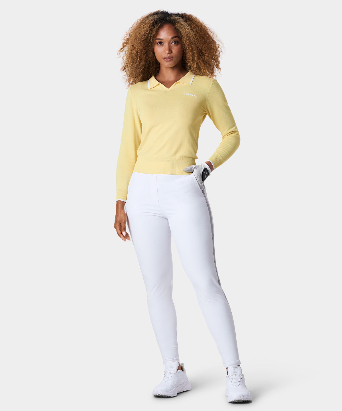 Nora White Flex Trouser