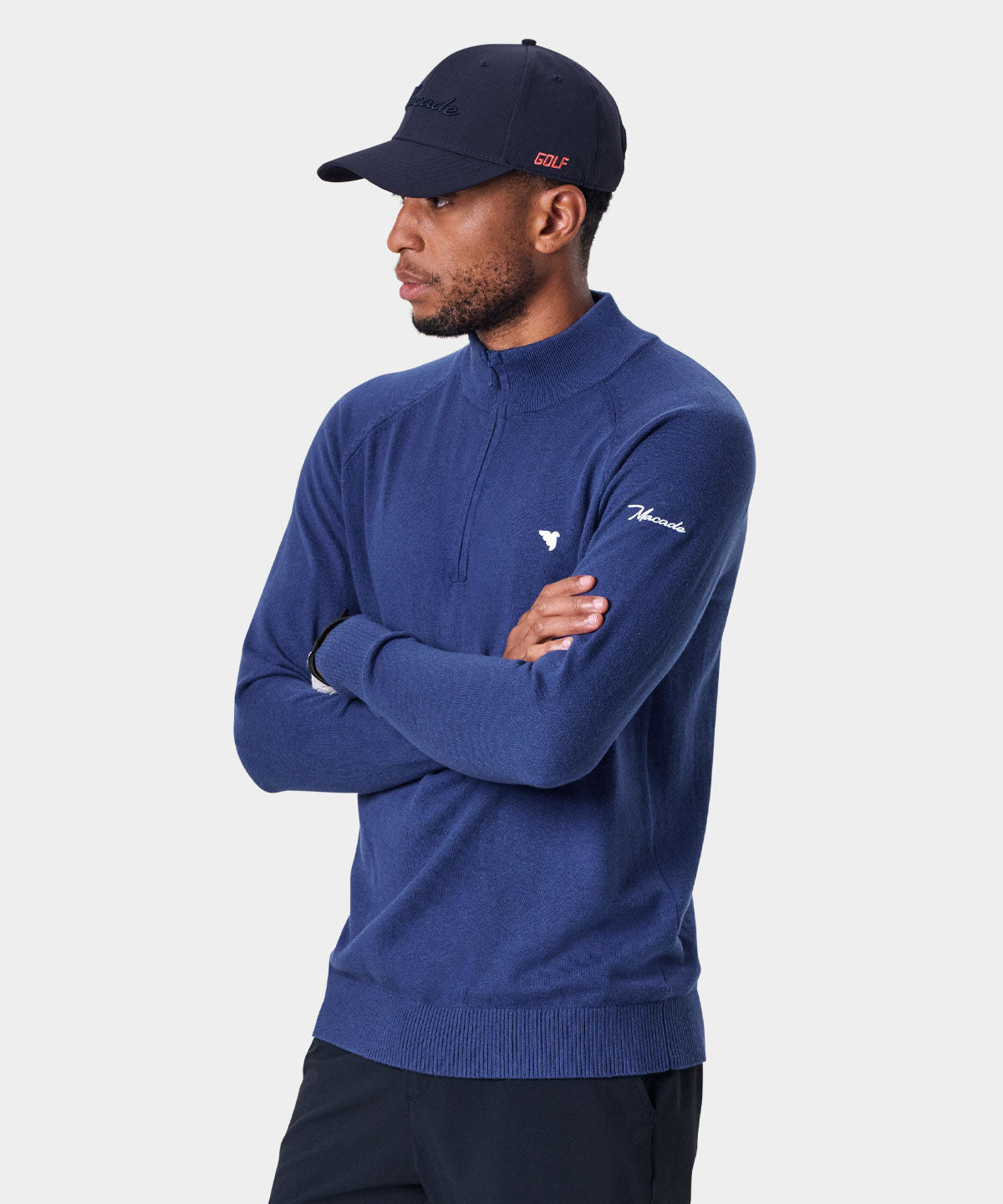 Blue Tour Knit Quarter Zip