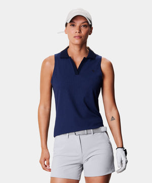 Ora Dark Blue Sleeveless Shirt