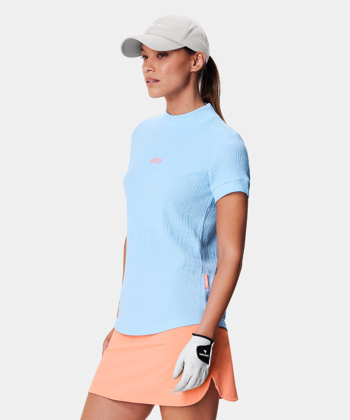 Light Blue Mock Neck Shirt
