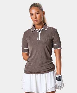 Lucy Taupe Polo Shirt