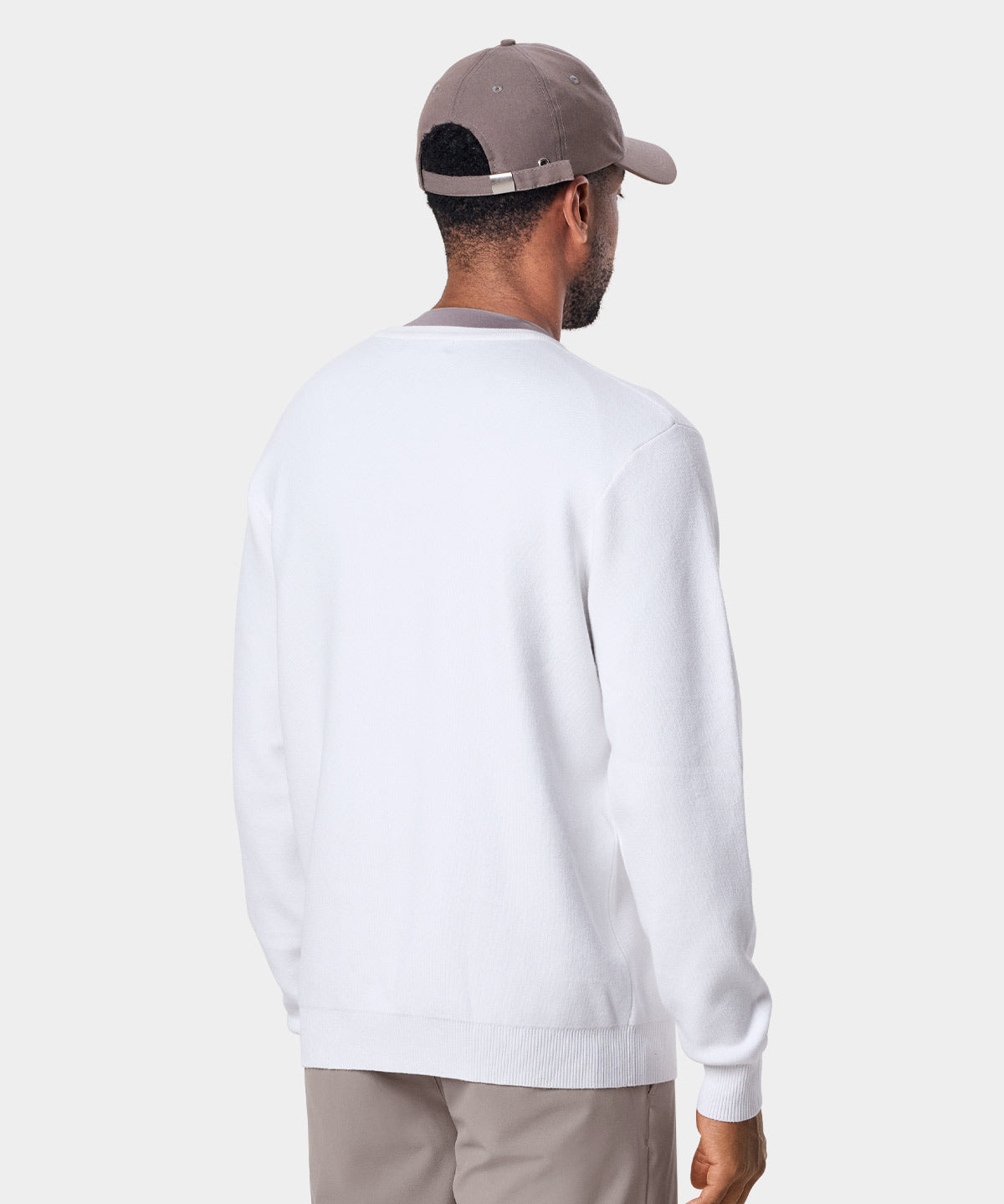 White Oversized Golf Sweater