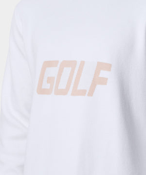 White Oversized Golf Sweater