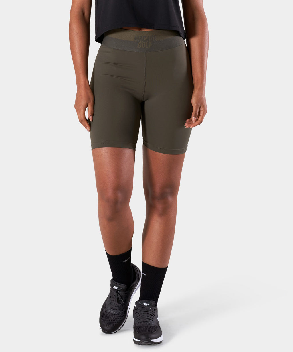 Olive Tech Range Biker Shorts