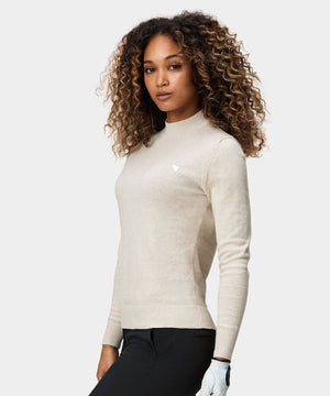 Tan Tech Mock Neck XS