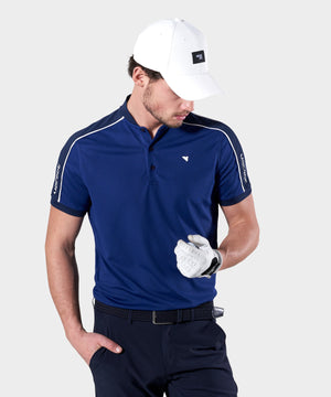 Blue Performance Bomber Polo Shirt