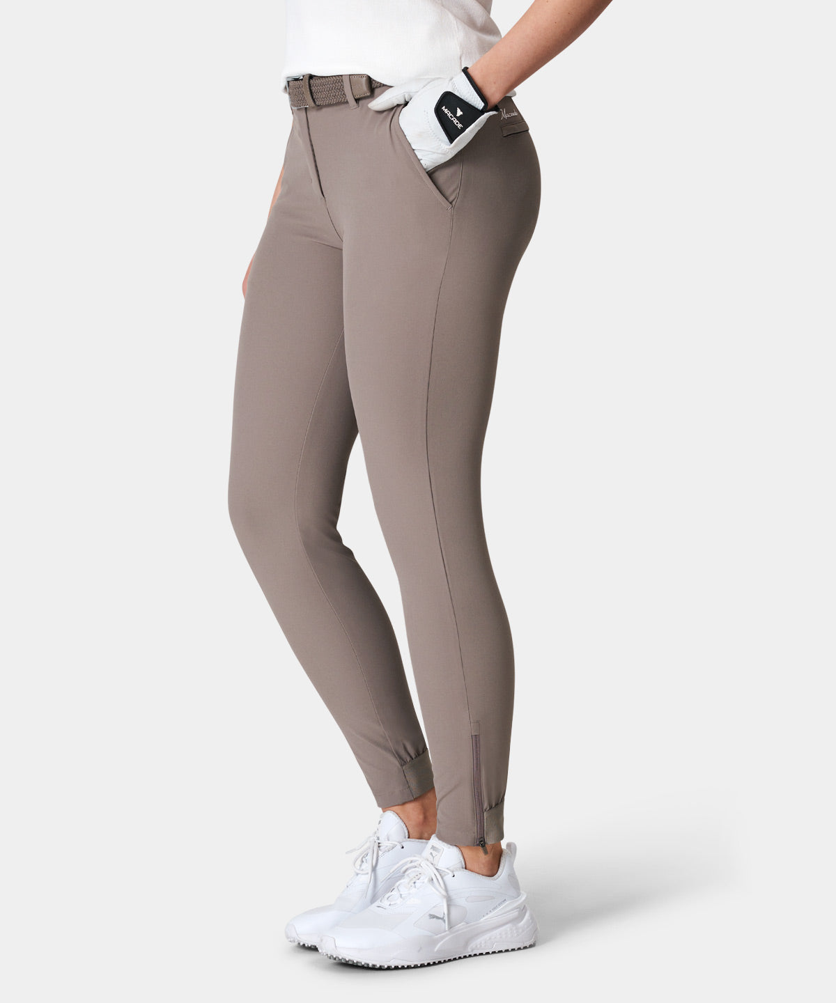 Taupe Four-Way Stretch Jogger