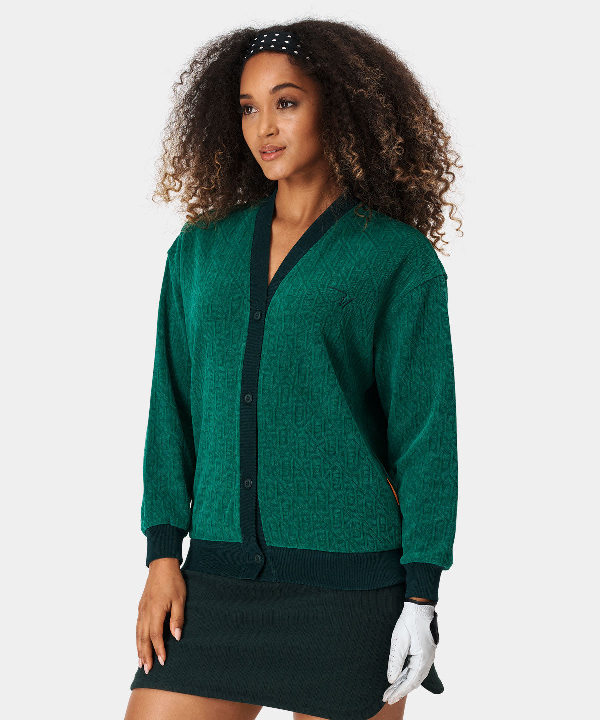 Green TB Oversized Cardigan