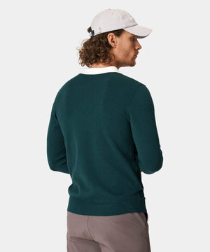 Green TB Long Sleeve Polo Shirt