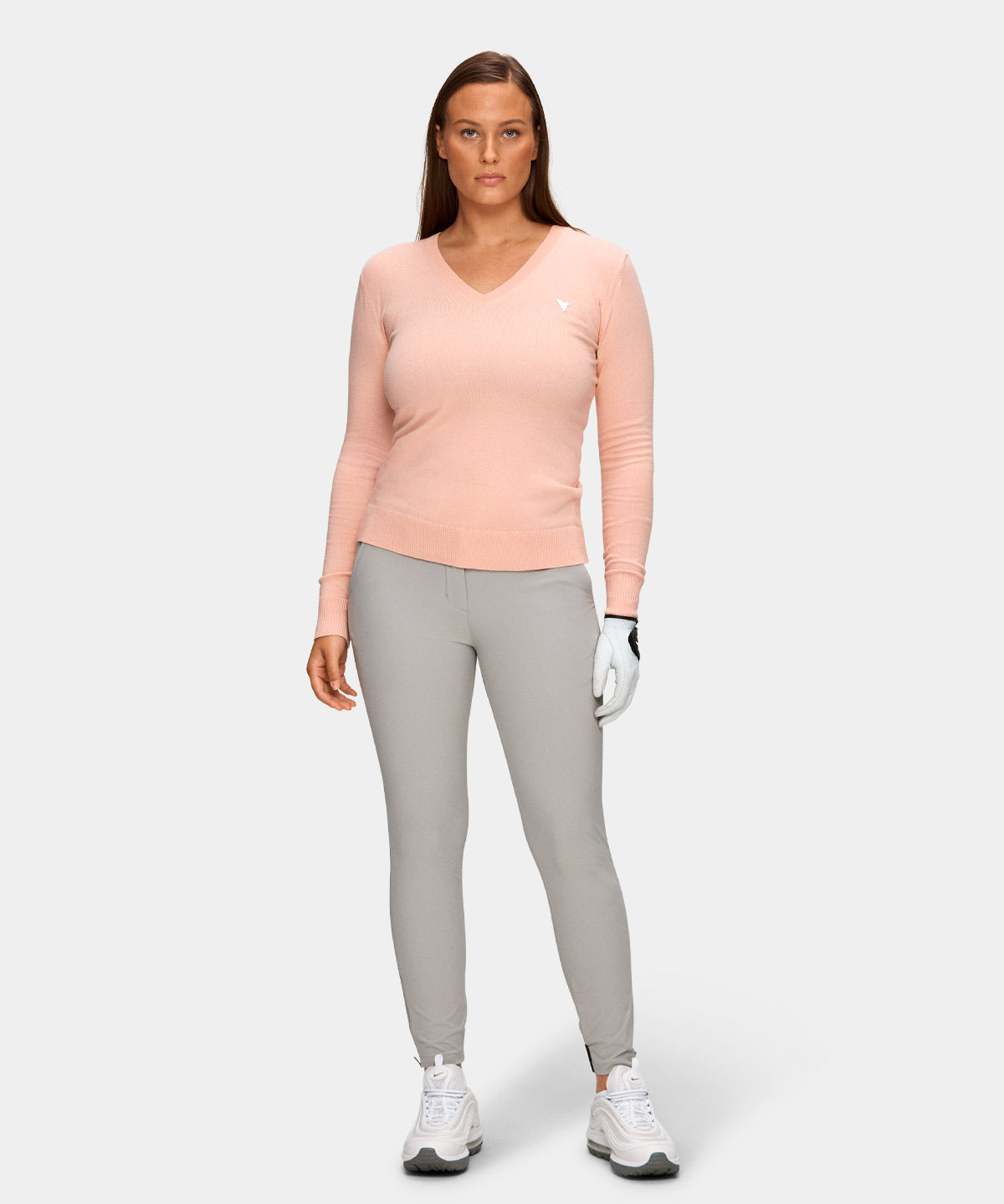 Apricot V-Neck TX Sweater