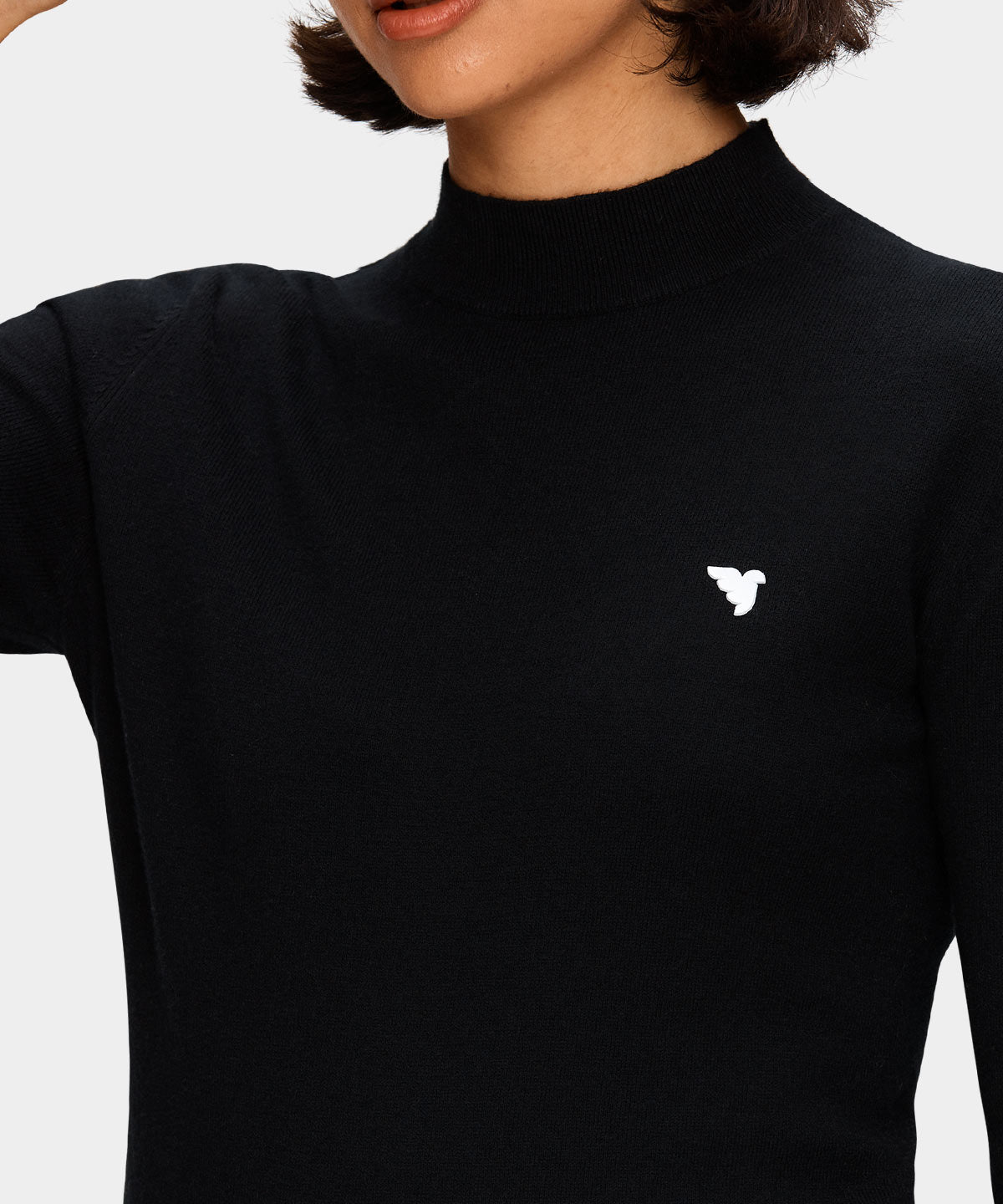 Black Tech Mock Neck