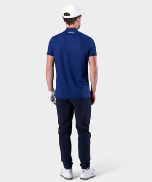 Blue Performance Bomber Polo Shirt