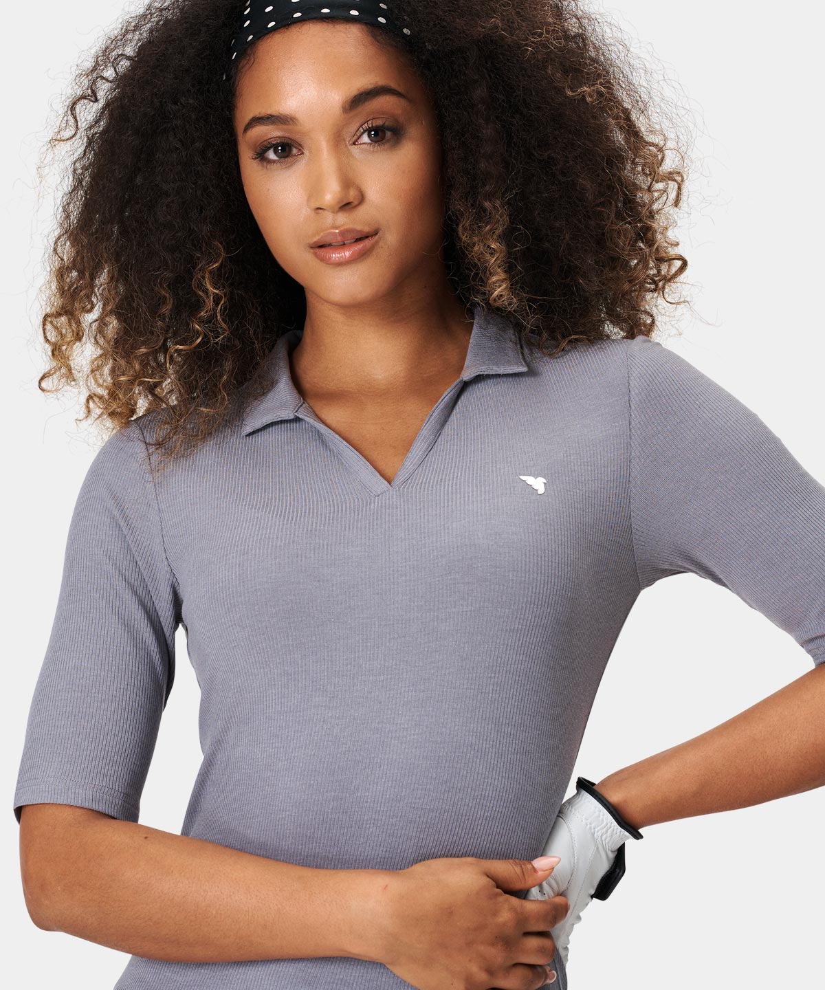 Grey TB Open Collar Dress