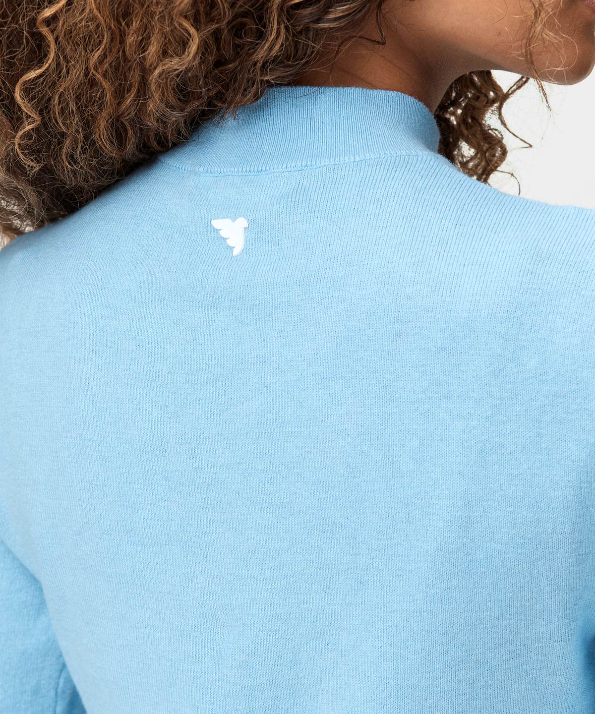 Powder Blue Tech Mock Neck