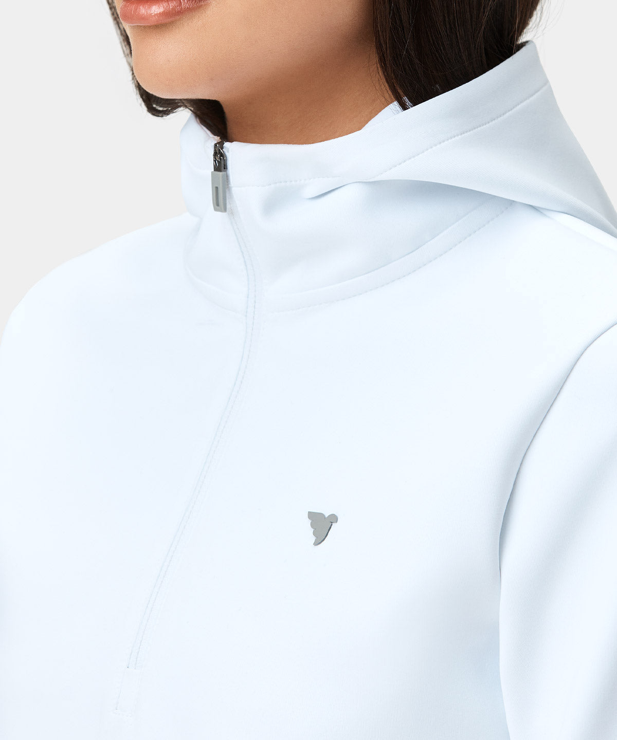 White Therma Hoodie Zip L