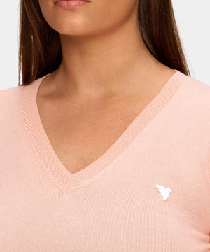 Apricot V-Neck TX Sweater