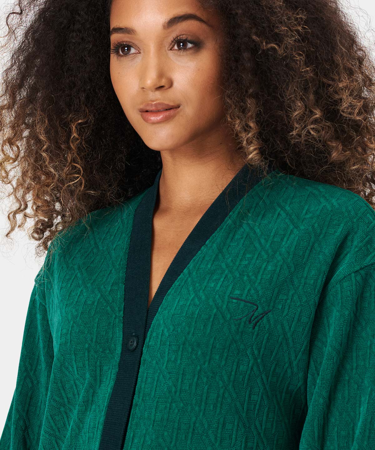 Green TB Oversized Cardigan