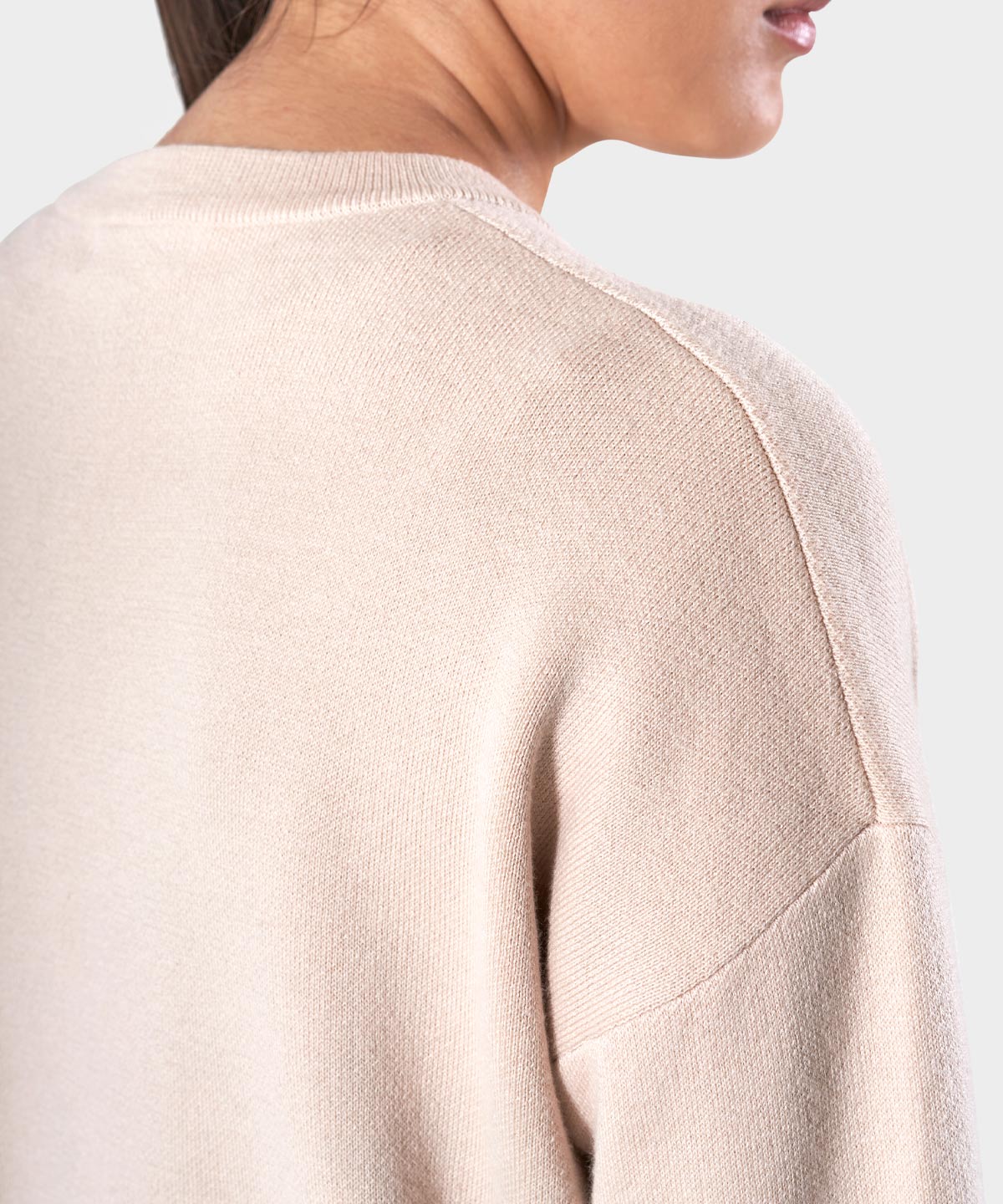 Ivory Oversized Combed Sweater