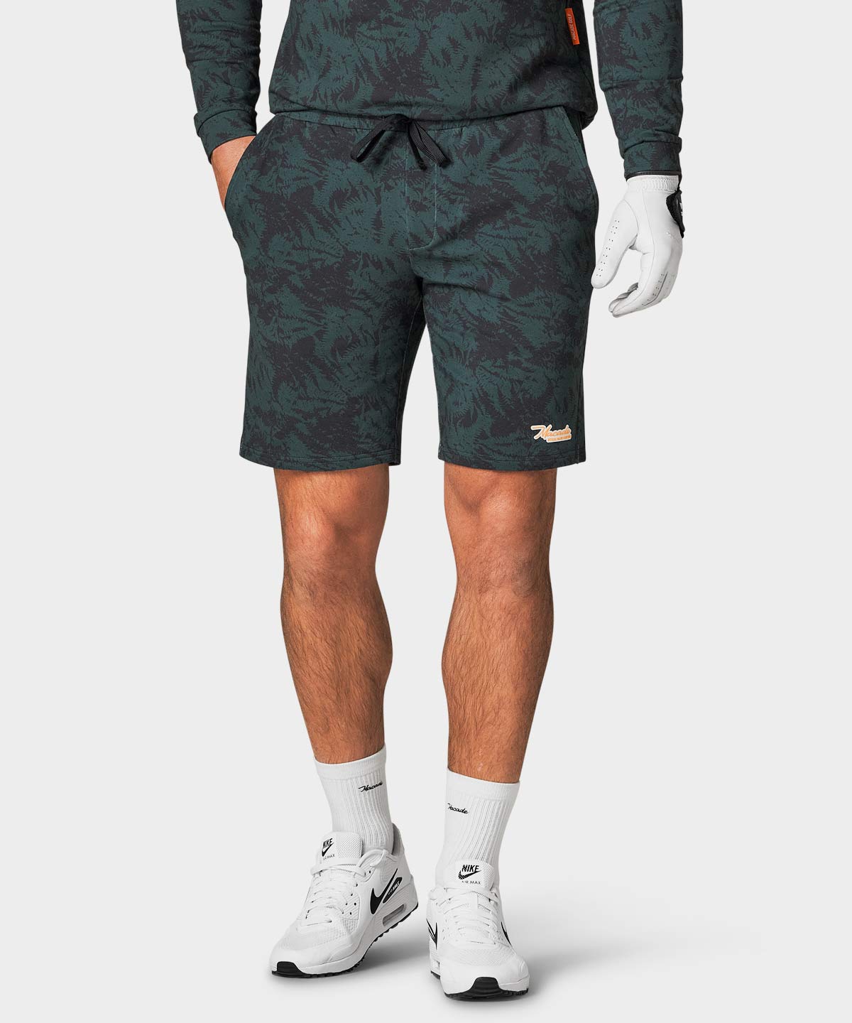 Fern Green Script Shorts